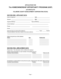 application for - Southeast Nebraska Development District