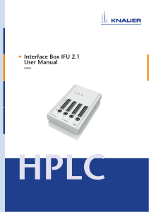 AZURA Interface Box IFU 2.1 user manual