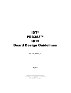 89PEB383 QFN Board Design Guidelines