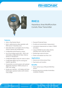 Rheonik RHE11 Data Sheet