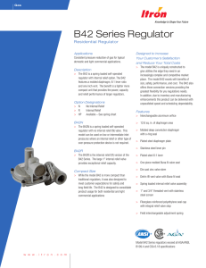 B42 Series Regulator - Abell Combustion Inc.