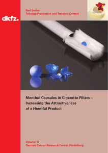 Menthol Capsules in Cigarette Filters – Increasing the