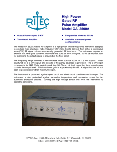 High Power Gated RF Pulse Amplifier Model GA-2500A