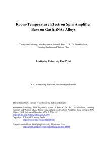 Room-Temperature Electron Spin Amplifier Base on Ga(In