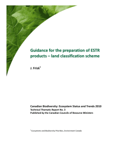 Land classification scheme for - biodivcanada.ca