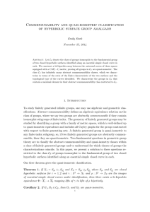 Commensurability and quasi-isometric classification of hyperbolic