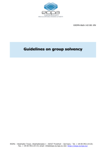 Guidelines on group solvency - eiopa