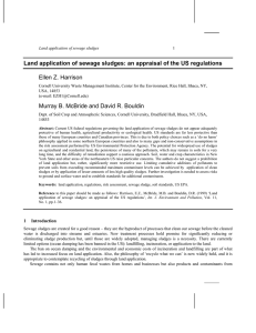 Land application of sewage sludges: an appraisal of the US
