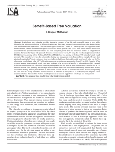 Benefit Based tree valuation