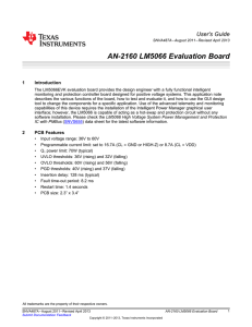 AN-2160 LM5066 Evaluation Board (Rev. A)