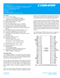 UT7R995 Clock Generator - Aeroflex Microelectronic Solutions