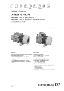 Deltabar M, PMD55 (Technical Information)