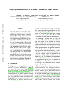 Simple Question Answering by Attentive Convolutional Neural