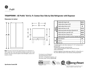 TFB26PPDWW—GE Profile™ 25.6 Cu. Ft. Contour Door Side