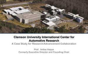 Clemson University International Center for Automotive