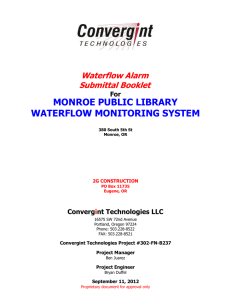 monroe public library waterflow monitoring system