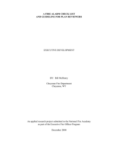 A Fire Alarm Check List and Guideline for Plan Reviewers
