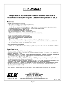 ELK-MM447 Instructions