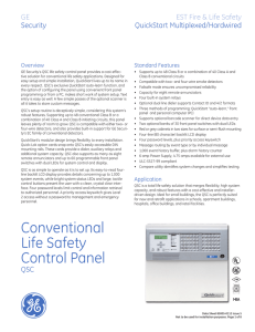 Data Sheet 85005-0112 -- QSC Conventional Life Safety Control