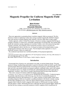 Magnetic Propeller for Uniform Magnetic Field Levitation