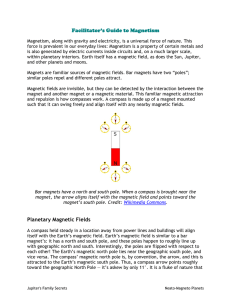 Facilitator`s Guide to Magnetism Planetary Magnetic Fields