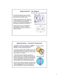 Magnetostatics – Bar Magnet Magnetostatics – Oersted`s Experiment