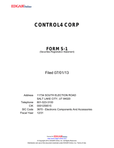 control4 corp - Nasdaq Corporate Solutions