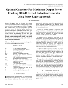 Optimal Capacitor For Maximum Output Power Tracking Of Self