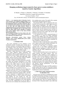 Damping oscillations improvement by fuzzy power system