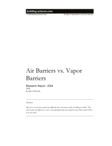 Air Barriers vs. Vapor Barriers