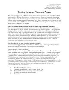 Writing Compare/Contrast Papers