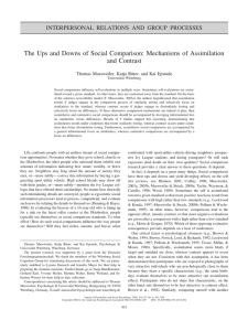 The Ups and Downs of Social Comparison: Mechanisms of