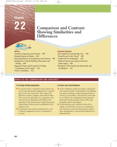 22 Comparison and Contrast: Showing Similarities and Differences