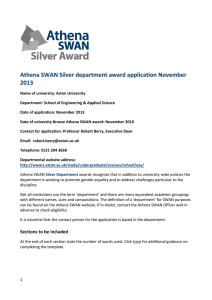 Athena SWAN Silver department award