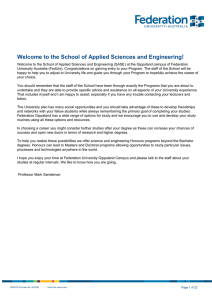 Welcome to the School of Applied Sciences and Engineering!