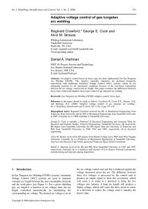 Adaptive voltage control of gas tungsten arc welding