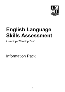English Language Skills Assessment