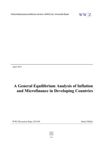 A General Equilibrium Analysis of Inflation and Microfinance