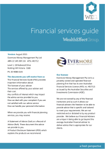 Financial services guide