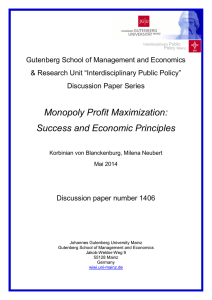 Monopoly Profit Maximization