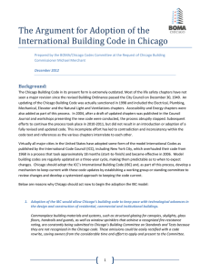 The Argument for Adoption of the International Building Code in