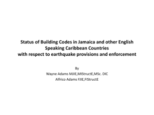 Status of Building Codes in Jamaica and other English Speaking