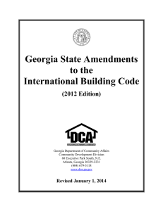 Georgia State Amendments to the International Building Code