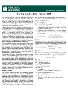 Building Valuation Data – February 2014