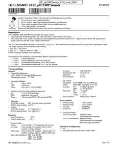 SIGNET 2750 pH/ORP Sensor