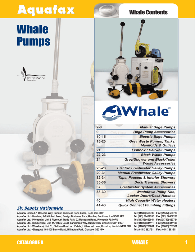 Whale Pumps aquafax.co.uk