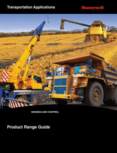 Transportation Range Guide - Honeywell Sensing and Control