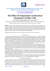 The Effect of Temperature on Electrical Parameters of