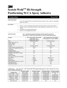 Scotch-Weld Hi-Strength Postforming 94 CA Spray Adhesive