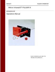 Mikron Infrared/ET PULSAR III Operations Manual